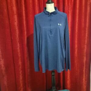BUNDLE SALE! UNDER AMOUR Blue Long Sleeve  Quarter Zip Pullover Size XXL